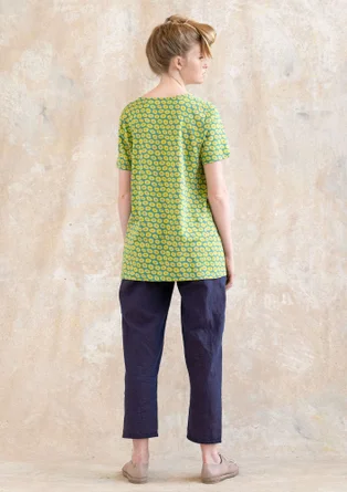 “Billie” short-sleeve top in organic cotton/modal - asparagus