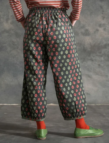 “Shukla” woven organic cotton trousers - agave