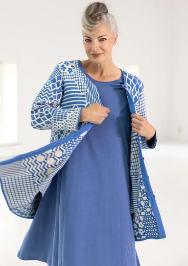 Robe ”Millie” en jersey de coton biologique/modal - bleu montagne