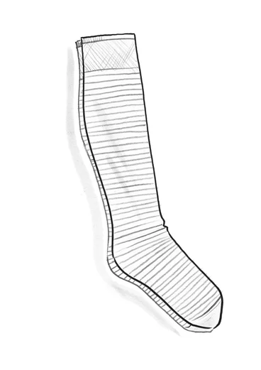 Striped knee-highs in recycled nylon - ash grey