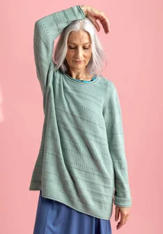 “Edna” recycled cotton favourite sweater - peppermint