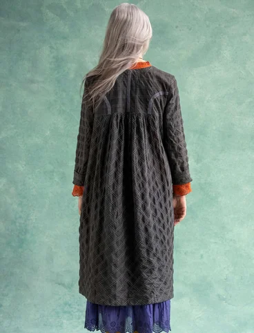 Robe "Helga" en coton biologique tissé - gris cendré foncé