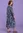 Vevd kjole «Trollslända» i viskose - midnattsblå