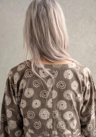 “Clay” wrap blouse in organic cotton - kashish