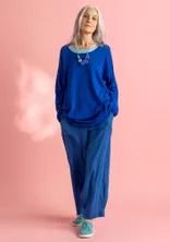 Knit tunic in organic/recycled cotton - klein blue