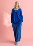 Knit tunic in organic/recycled cotton (klein blue S)