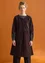 Corduroy dress in organic cotton/spandex (dark aubergine L)