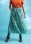 “Irma” woven organic cotton ruffle skirt (aquamarine S)