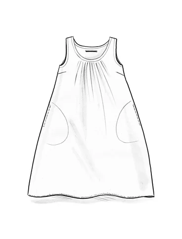 Vevd kjole i økologisk bomull / modal - hibiskus