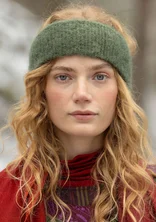 Headband in an alpaca blend - pine/melange