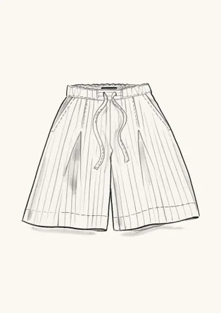 Woven linen shorts - lupin