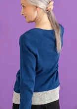 Sweater in organic cotton/lyocell - indigo blue