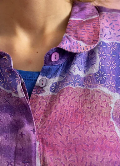 “Supernova” woven lyocell/linen dress