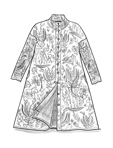 Gilet-manteau ”Mahal” en écocoton/laine  - sienne brûlée