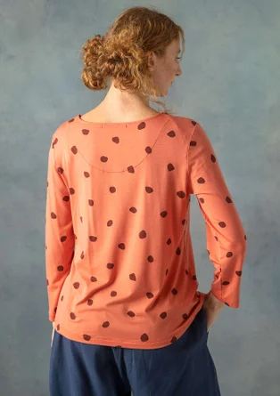 “Terrazzo” top in lyocell/spandex - apricot