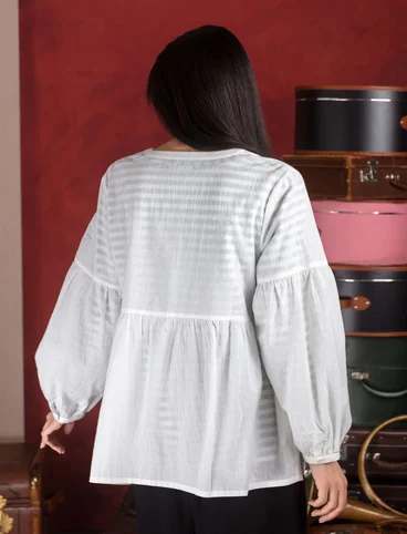 Organic cotton smock blouse - light ecru