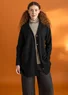 Felted organic wool blazer (black S)