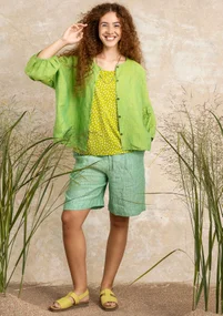 Linen blouse - pea green