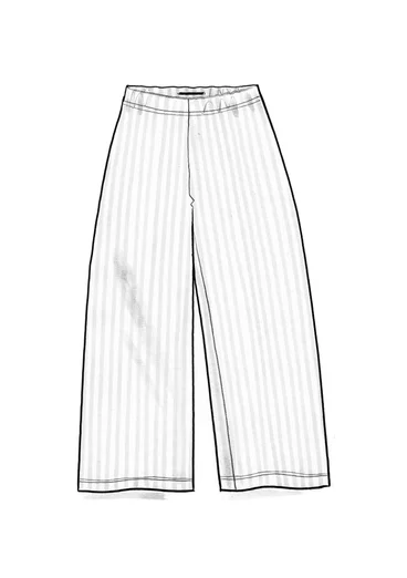 Striped jersey trousers made of organic cotton/modal - black/feather