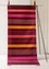 “Jaipur” striped hallway runner in organic cotton (agate red One Size)