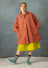 “Pavement” woven shirt tunic in cotton - apricot