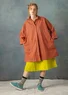 “Pavement” woven shirt tunic in cotton (apricot S)