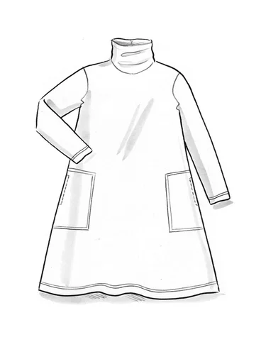 Tricot jurk "Öland" van lyocell/elastaan - mosgroen