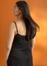 Slip dress in lyocell/spandex (black XXL)