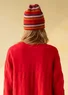 Hat in recycled wool/lambswool (tomato/striped One Size)