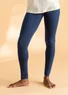 “Eleonora” jersey leggings in organic cotton/spandex (blue mussel M)