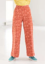 “Hazel” jersey pants in organic cotton/spandex - terracotta