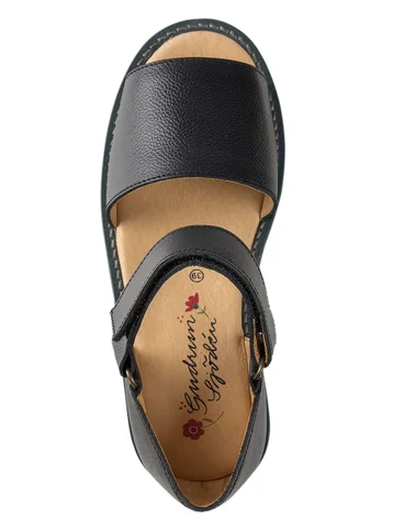 Sandalen aus Nappaleder - schwarz