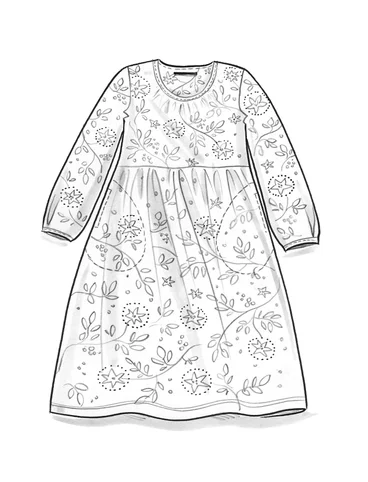 Trikåklänning "Rimfrost" i lyocell/elastan - tranbär
