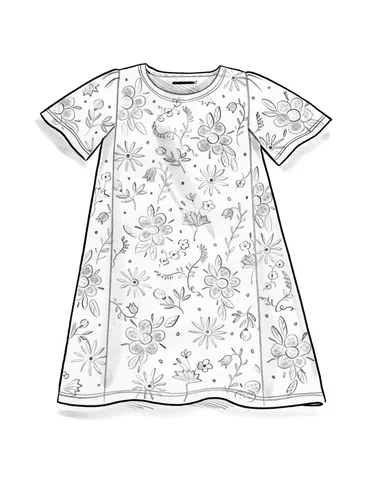 “Midsommarnatt” jersey dress in organic cotton - seaweed