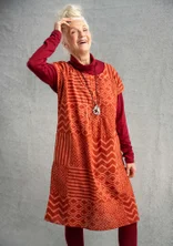 Kleid „Ritu“ aus Bio-Baumwollgewebe - krapprot