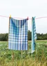 “Trellis” organic cotton tea towel (sea blue One Size)