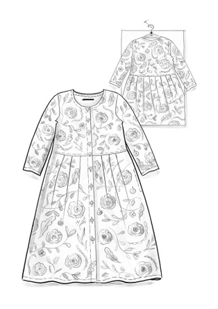 Robe "Stockholm" en coton biologique tissé - cigale