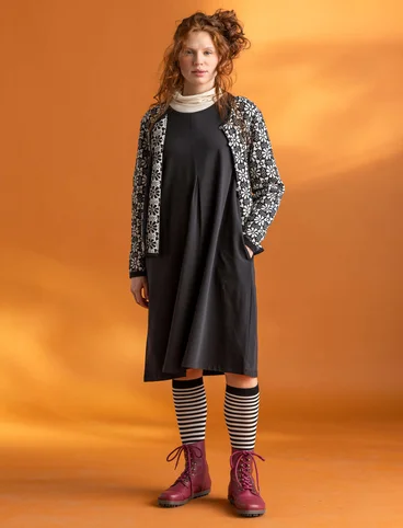 Robe « Ylva » en jersey de coton biologique/élasthanne - noir