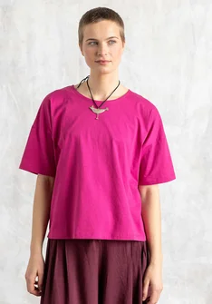 T-shirt in organic cotton - cerise