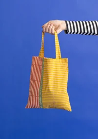 Fabric tote bag S in organic cotton - multicoloured