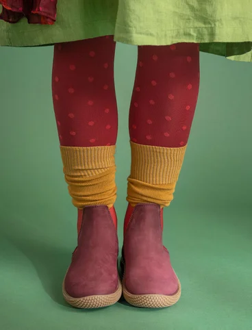 Elastic boots in nubuck - burgundy