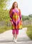 “Cape” knit dress in organic cotton (mountain ash S)