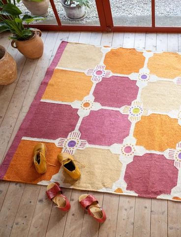  “Tiles” organic cotton jacquard rug - rowan