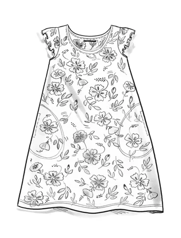 “Roselle” jersey dress in organic cotton - kiwi