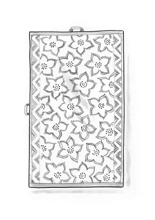 “Stars” towel in organic cotton - limestone