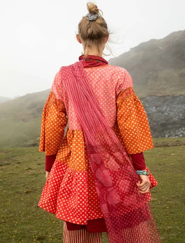 “Rachna” woven tunic in organic cotton - flamingo