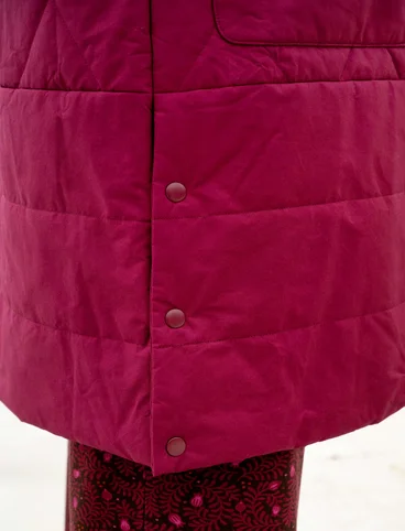 “Svalbard” woven quilted coat - purple red