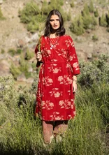 “Rose hip” woven organic cotton dress - agate red