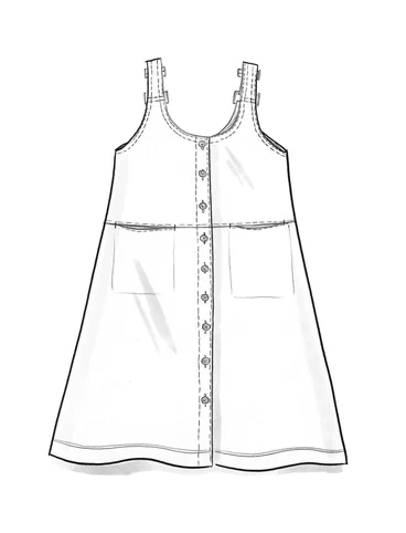 Balalaika-Kleid „Amber“ aus Öko-Baumwolle/Leinen - waldgrün
