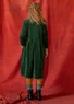 “Fyrverkeri” organic cotton/recycled polyester velour dress (dark green XS)